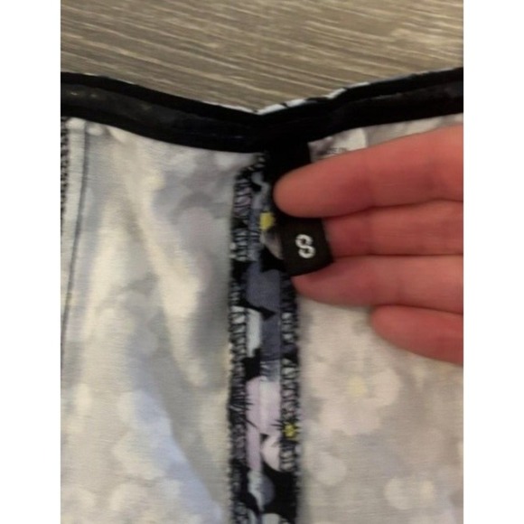 H&M Divided Strapless Mini Dress Purple Blue Floral Size 8 - Picture 5 of 9